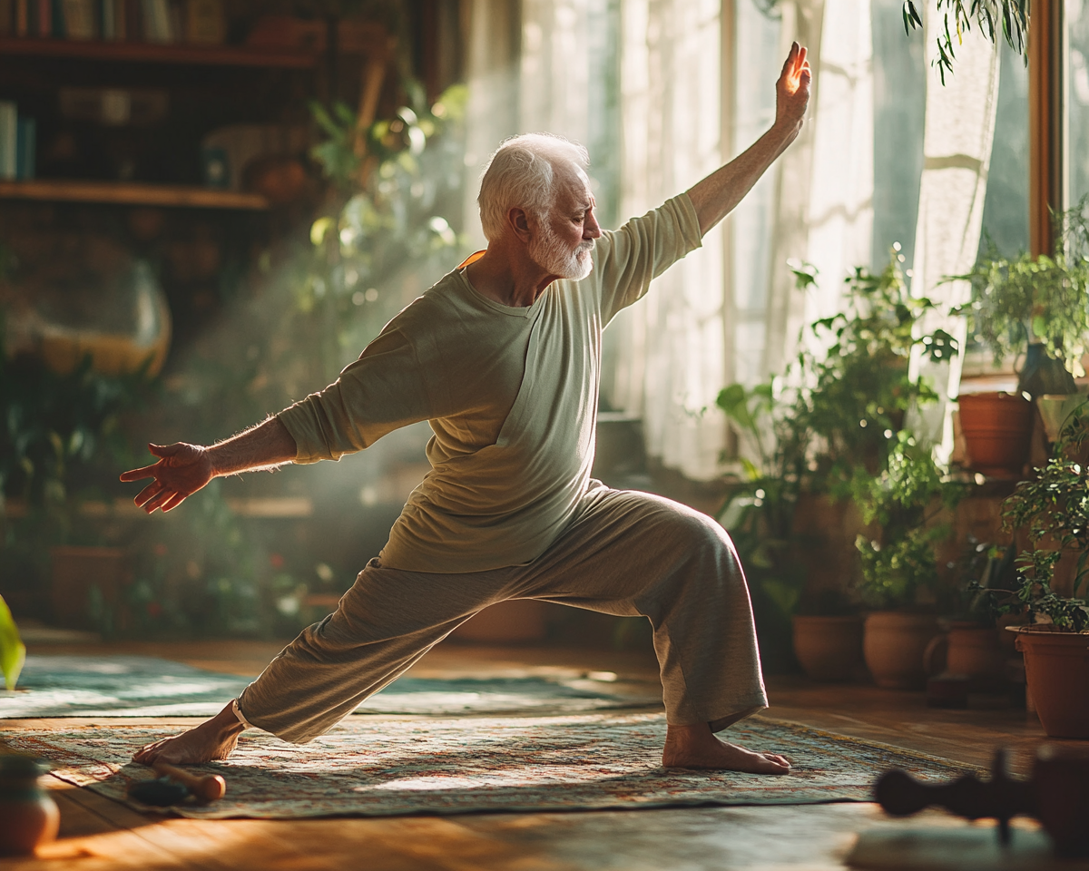 Йога клас за възрастни хора